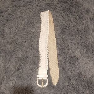 Chic White Braided Belt
